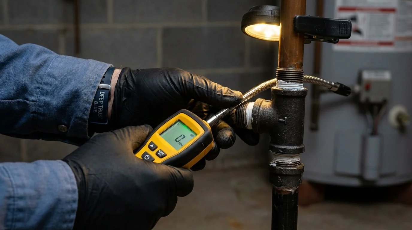 Gas leak detection with electronic sniffer by Johns Plumbing LLC in Redondo Beach
