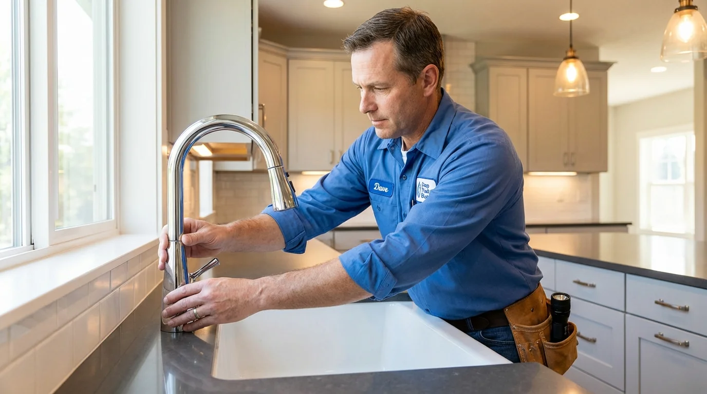 Kitchen faucet installation by Johns Plumbing LLC in Redondo Beach