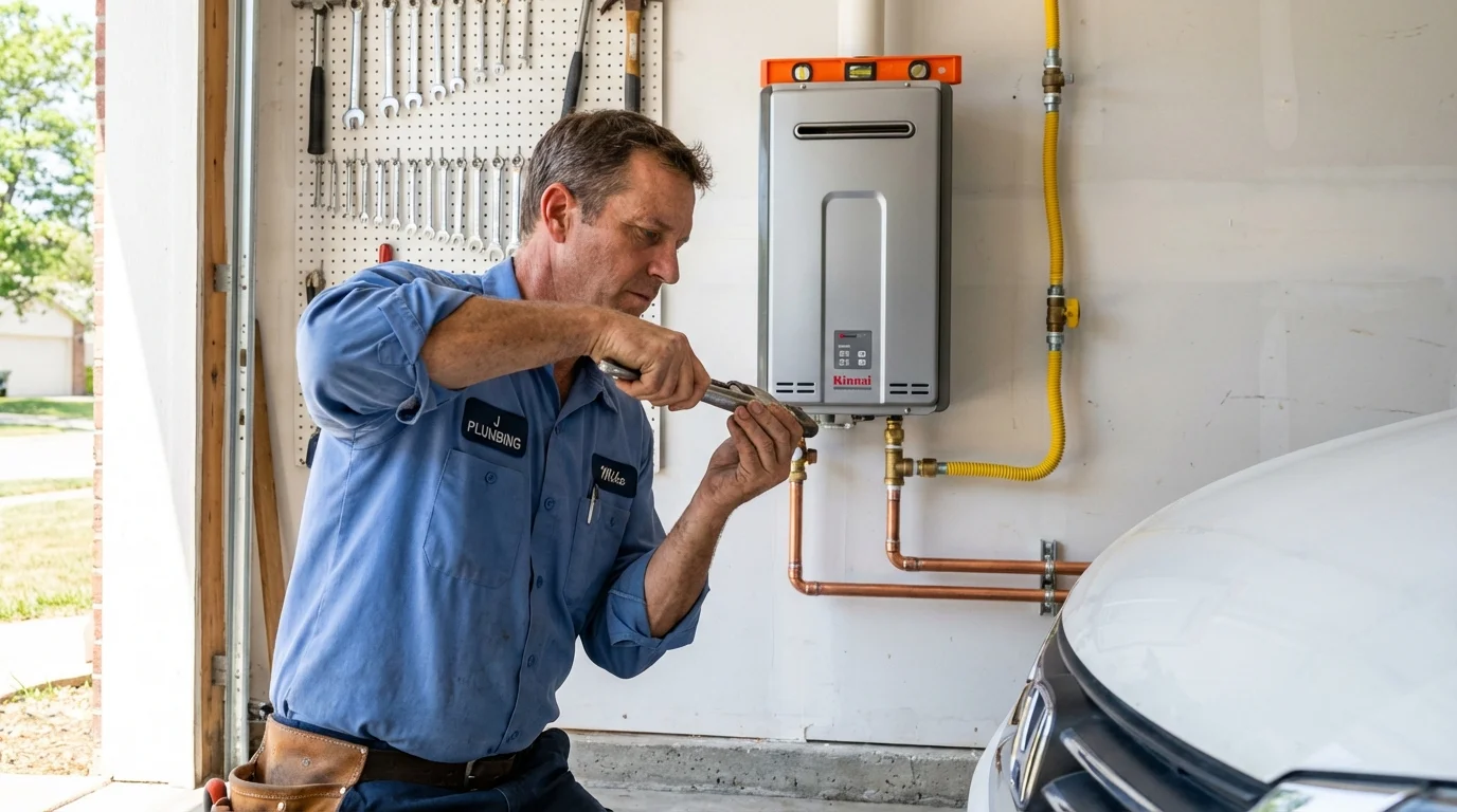Tankless water heater installation by a Johns Plumbing LLC plumber in Redondo Beach